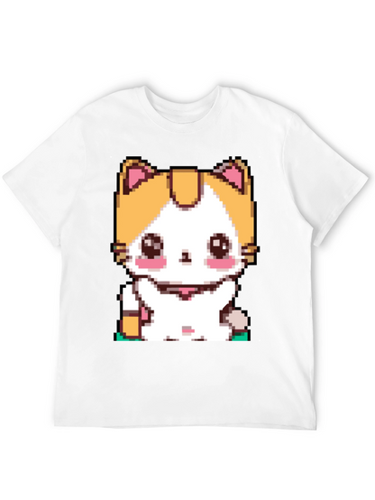 Pixel Cat T-Shirt - Cute Anime Kitten Design