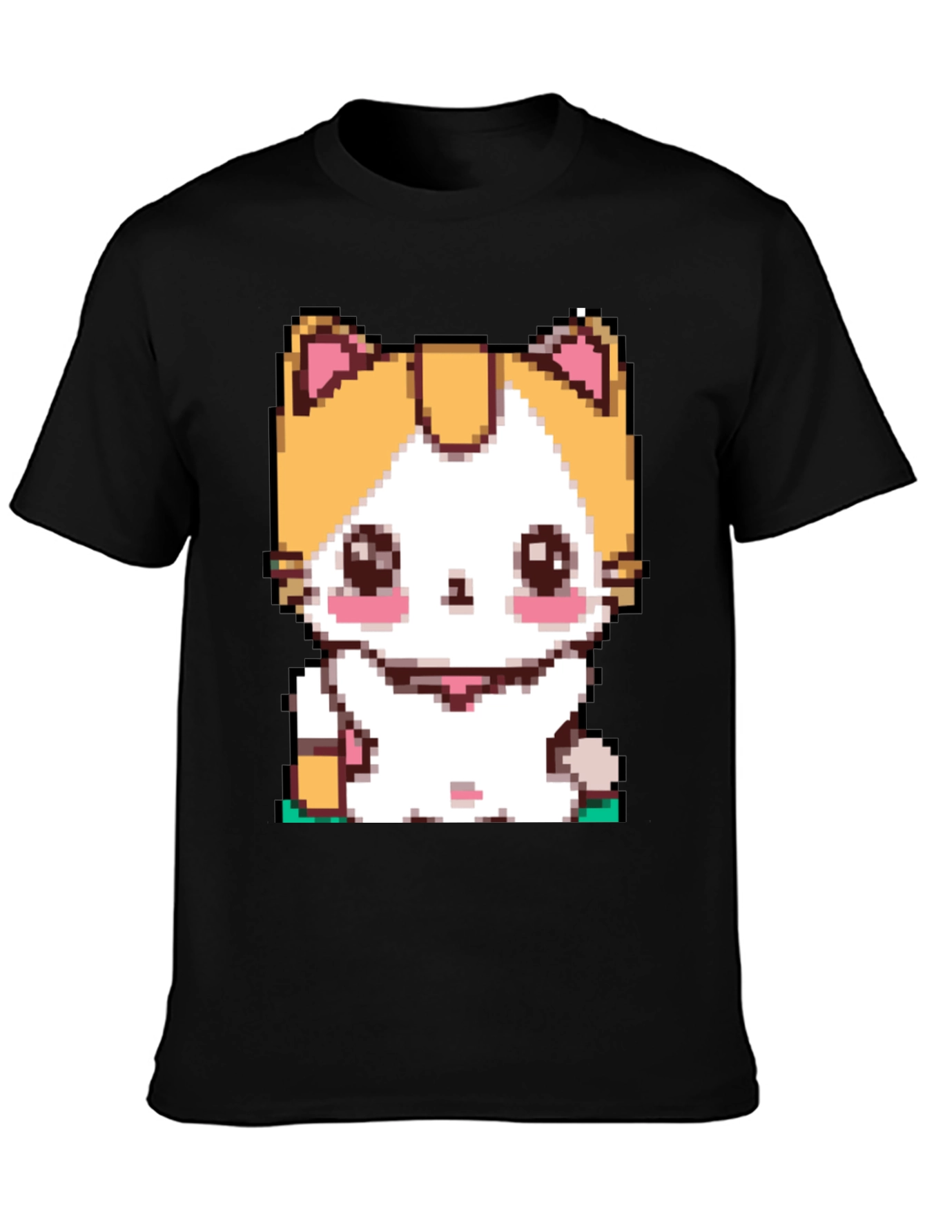 Pixel Cat T-Shirt - Cute Anime Kitten Design