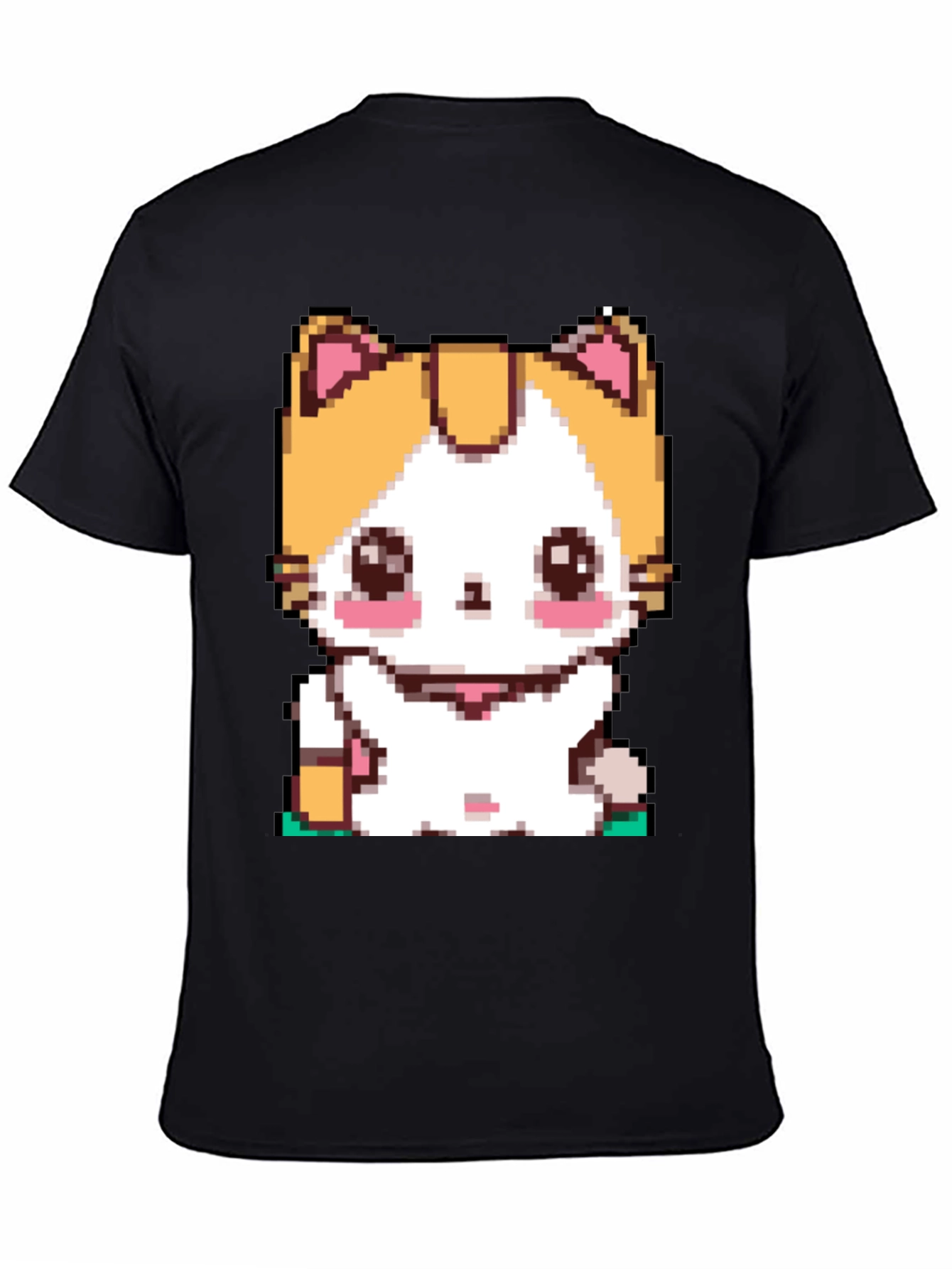 Pixel Cat T-Shirt - Cute Anime Kitten Design