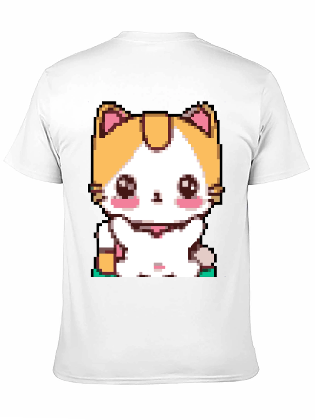 Pixel Cat T-Shirt - Cute Anime Kitten Design