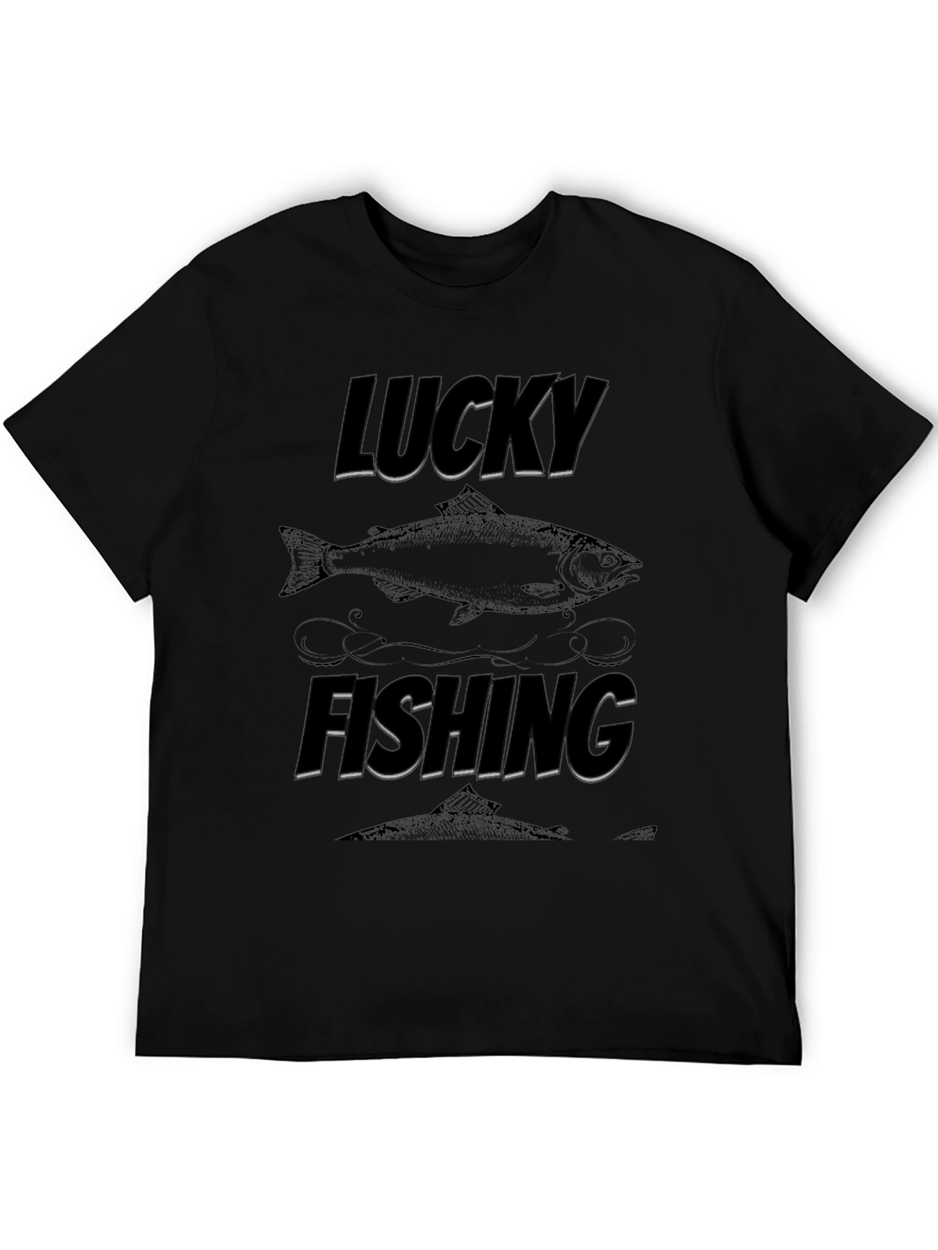 Lucky Fishing Graphic T-Shirt
