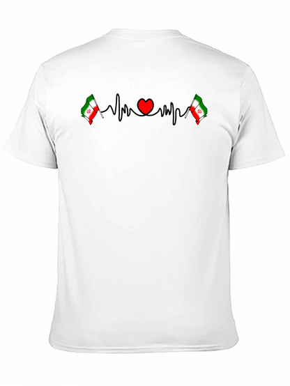 Iran Flag Heartbeat T-Shirt