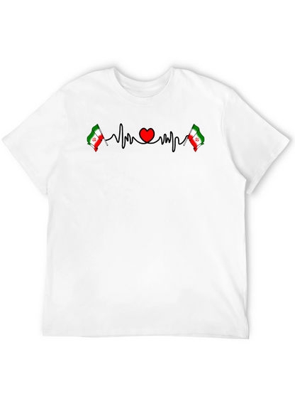 Iran Flag Heartbeat T-Shirt