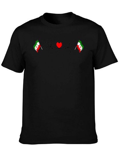 Iran Flag Heartbeat T-Shirt