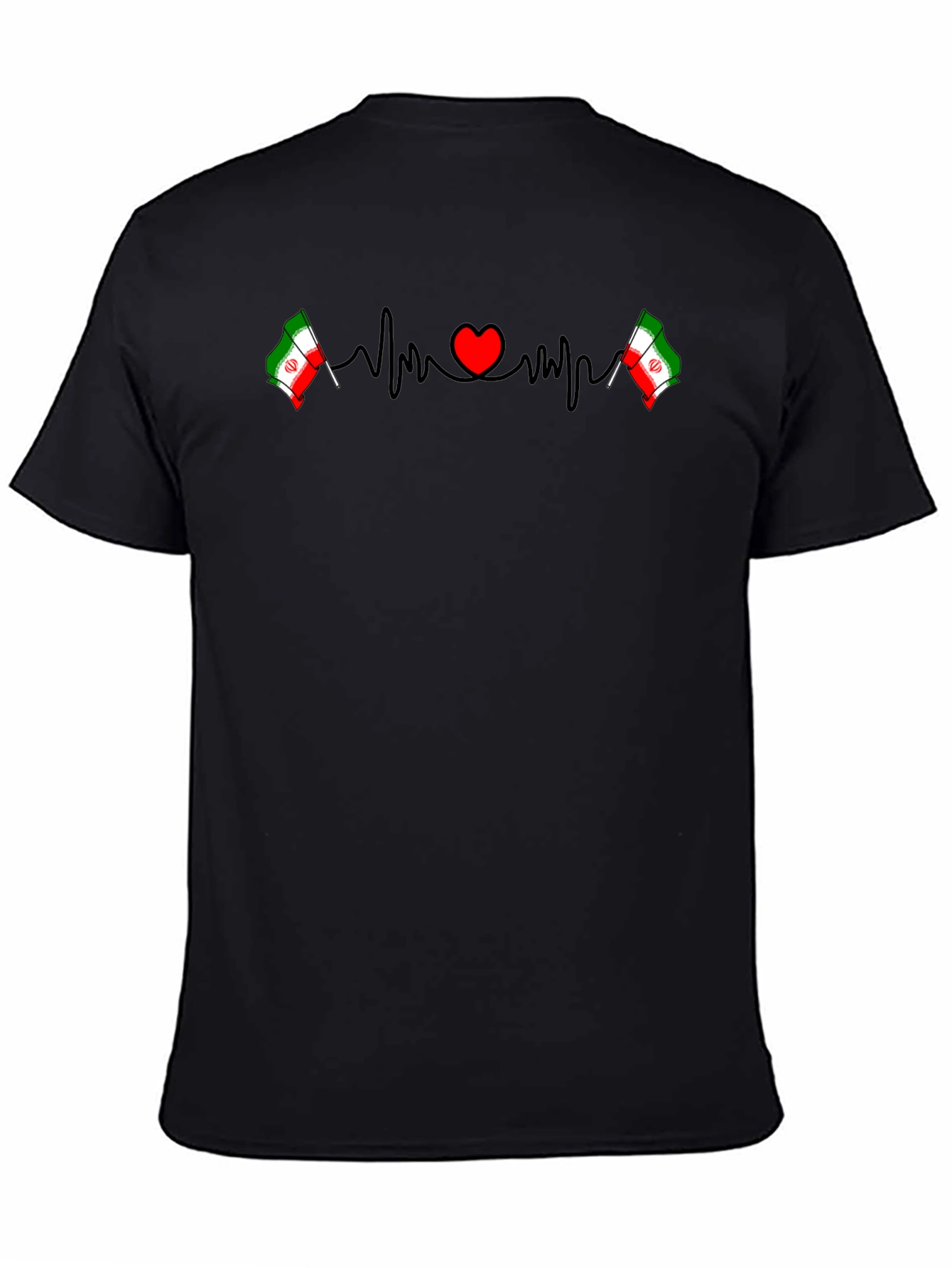 Iran Flag Heartbeat T-Shirt