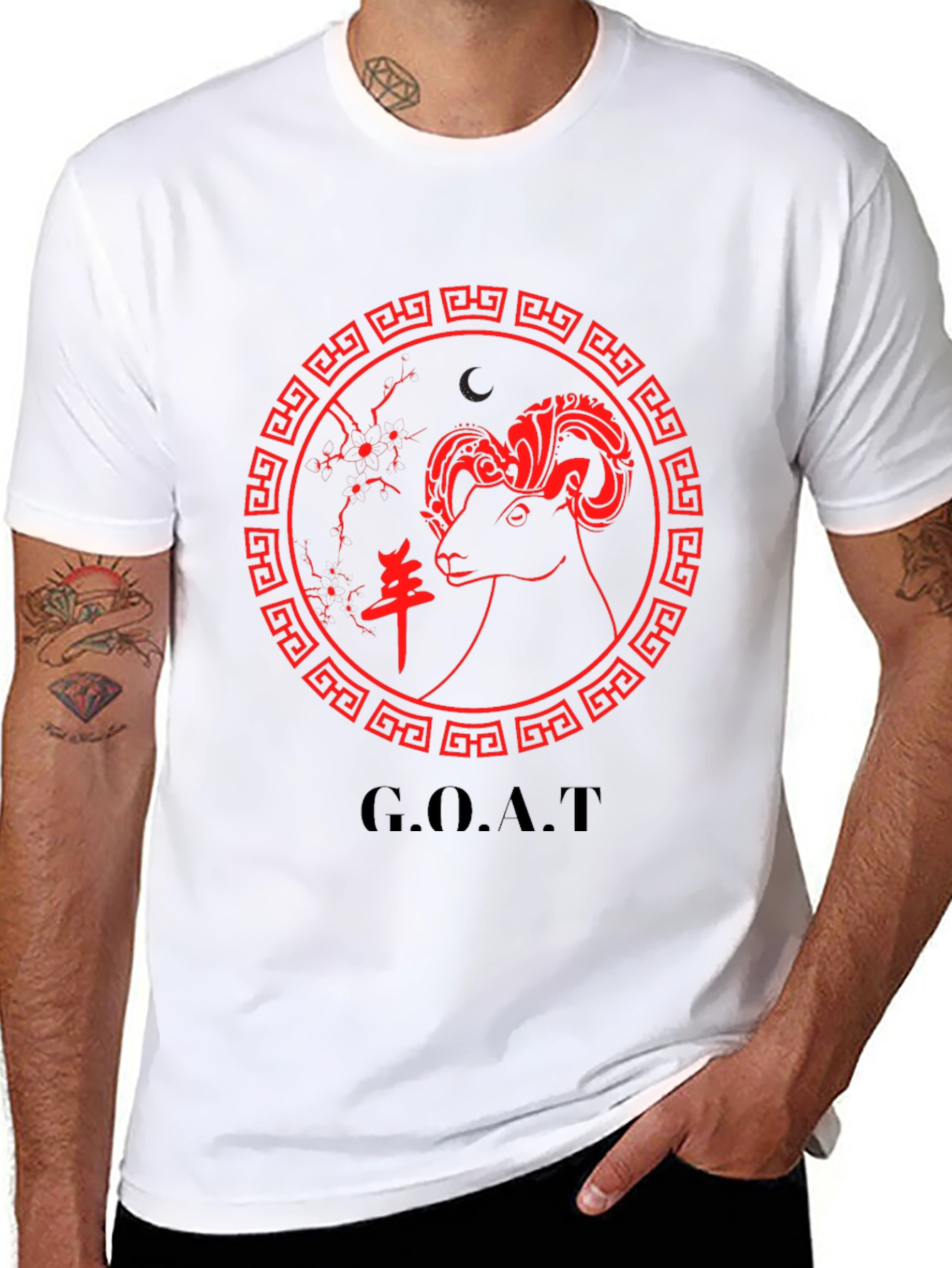 Year of the Goat Graphic T-Shirt - Black