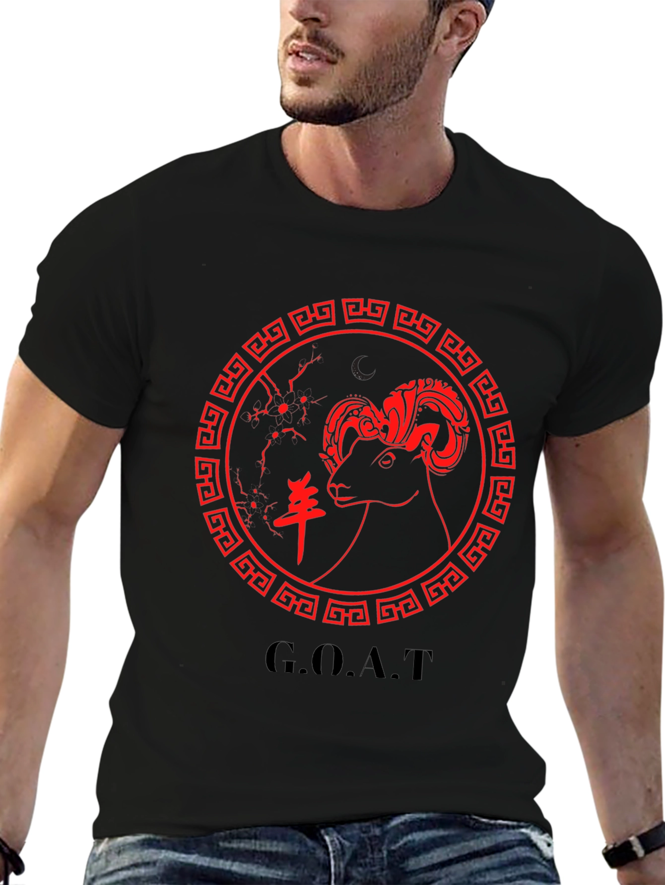 Year of the Goat Graphic T-Shirt - Black