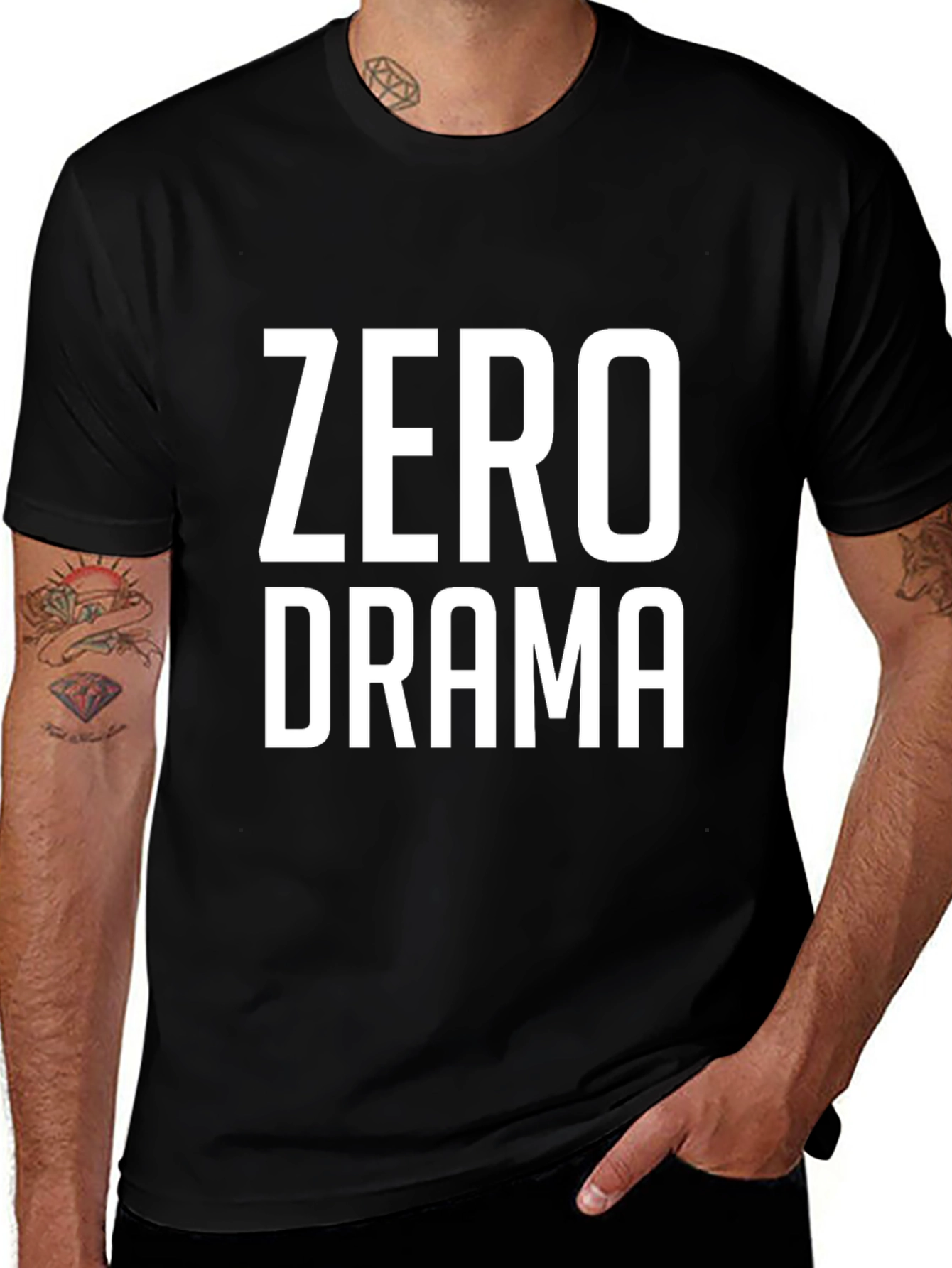 Zero Drama Graphic Print T-Shirt - Casual Cotton Tee