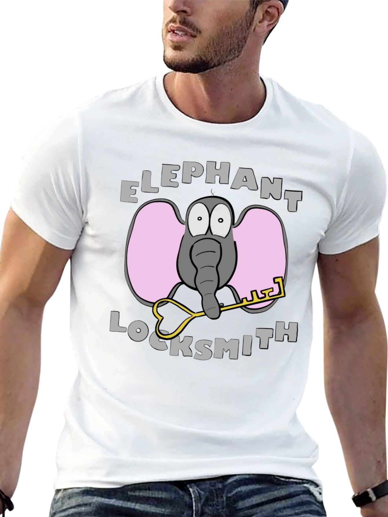 Elephant Locksmith Graphic T-Shirt
