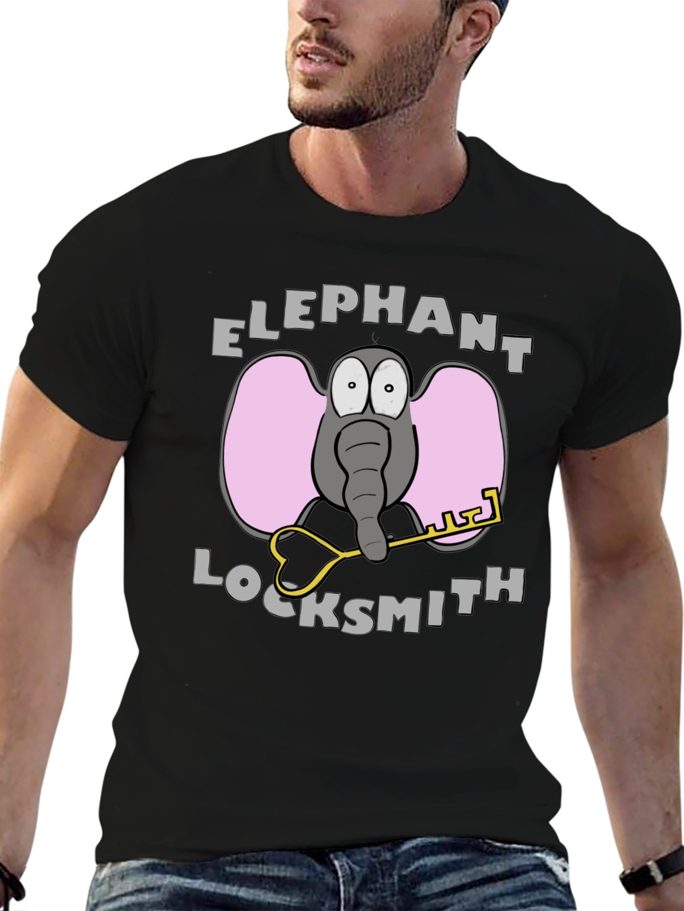 Elephant Locksmith Graphic T-Shirt