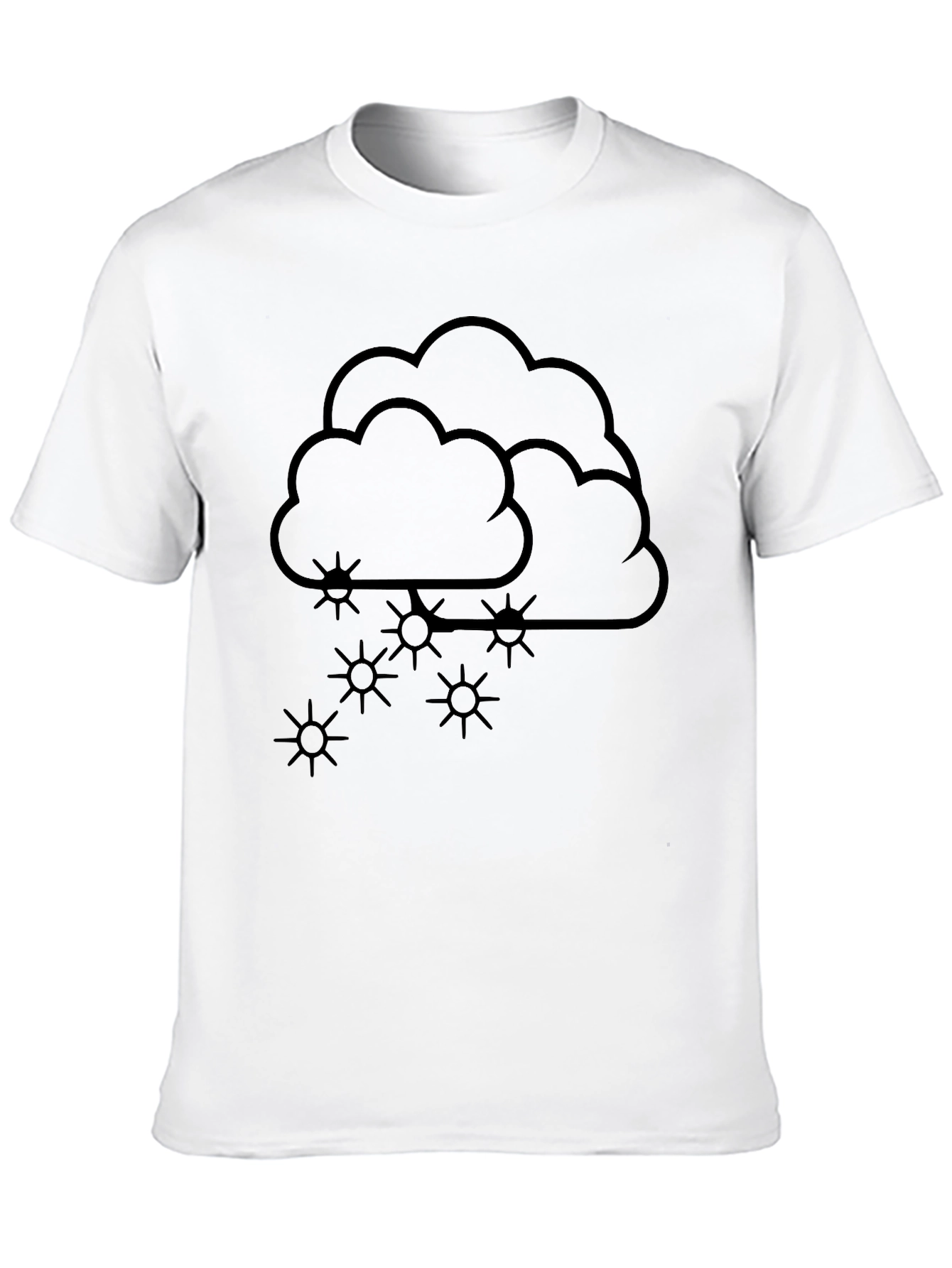 Snowy Cloud Graphic Tee - Weather Print Shirt