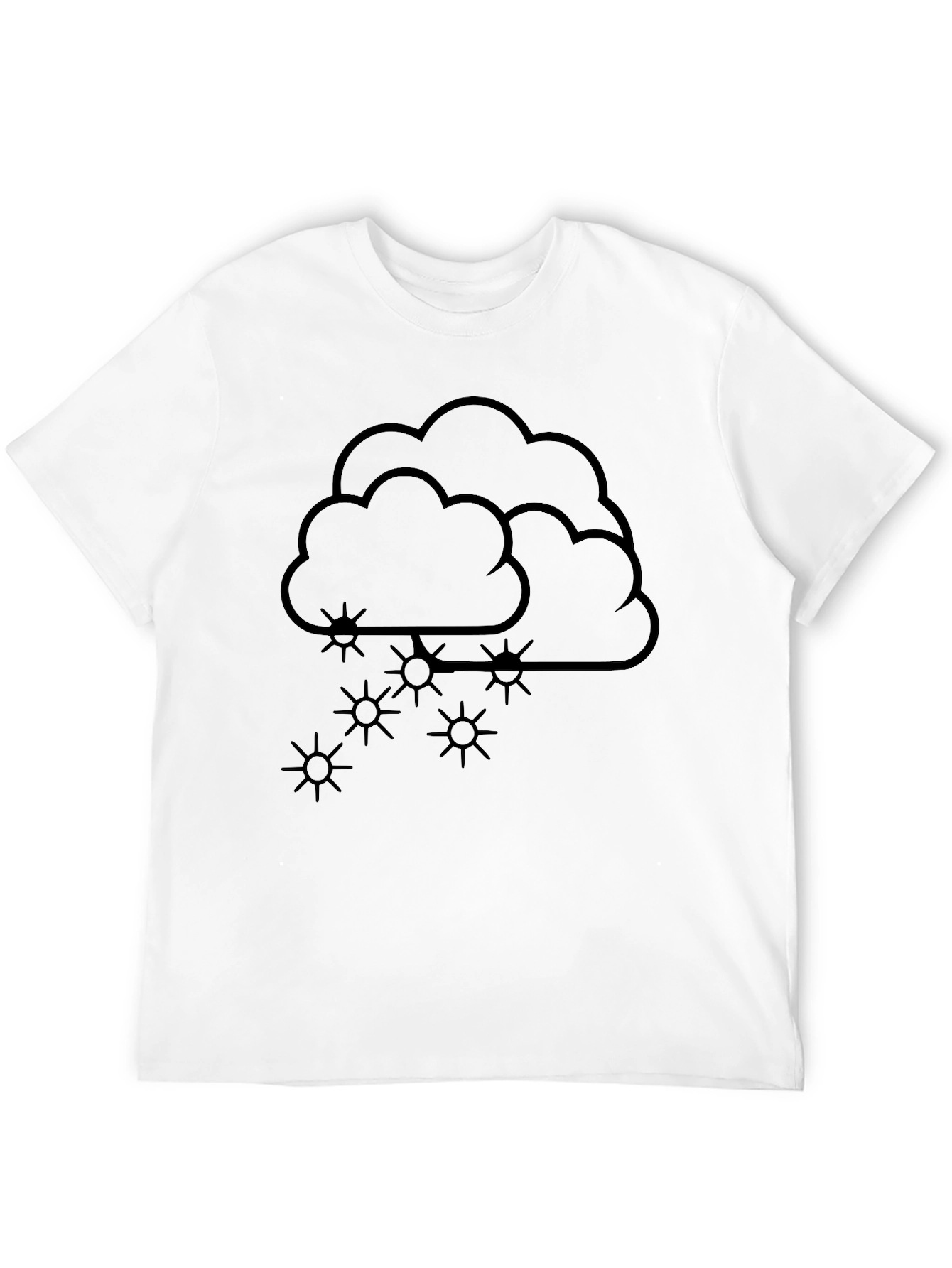 Snowy Cloud Graphic Tee - Weather Print Shirt