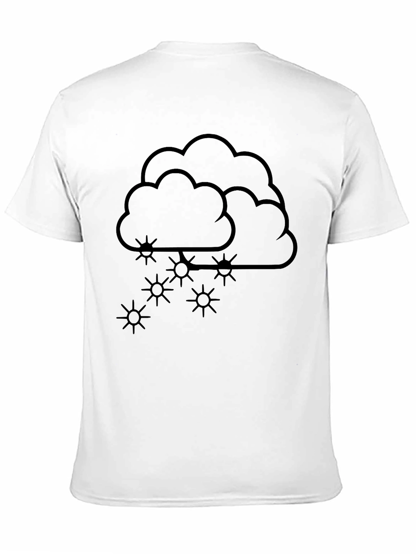 Snowy Cloud Graphic Tee - Weather Print Shirt