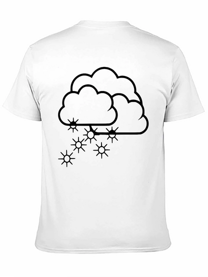 Snowy Cloud Graphic Tee - Weather Print Shirt