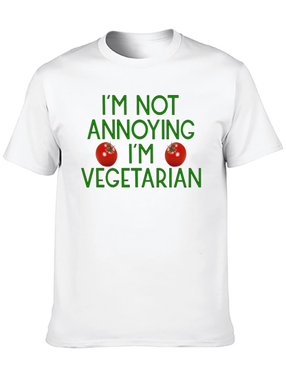 Vegetarian Statement T-Shirt - Soft Cotton Casual Wear