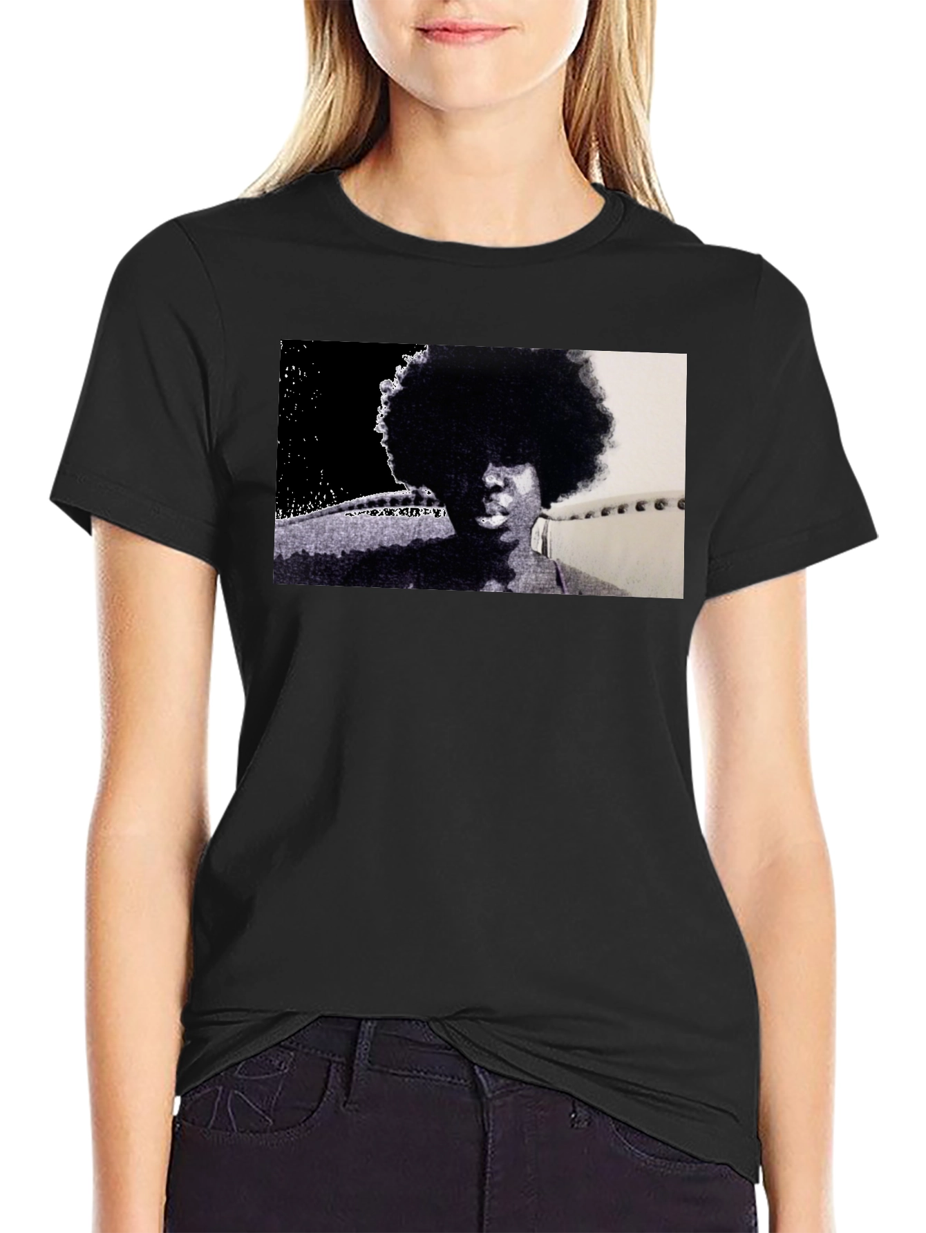 Retro Afro Black T-Shirt
