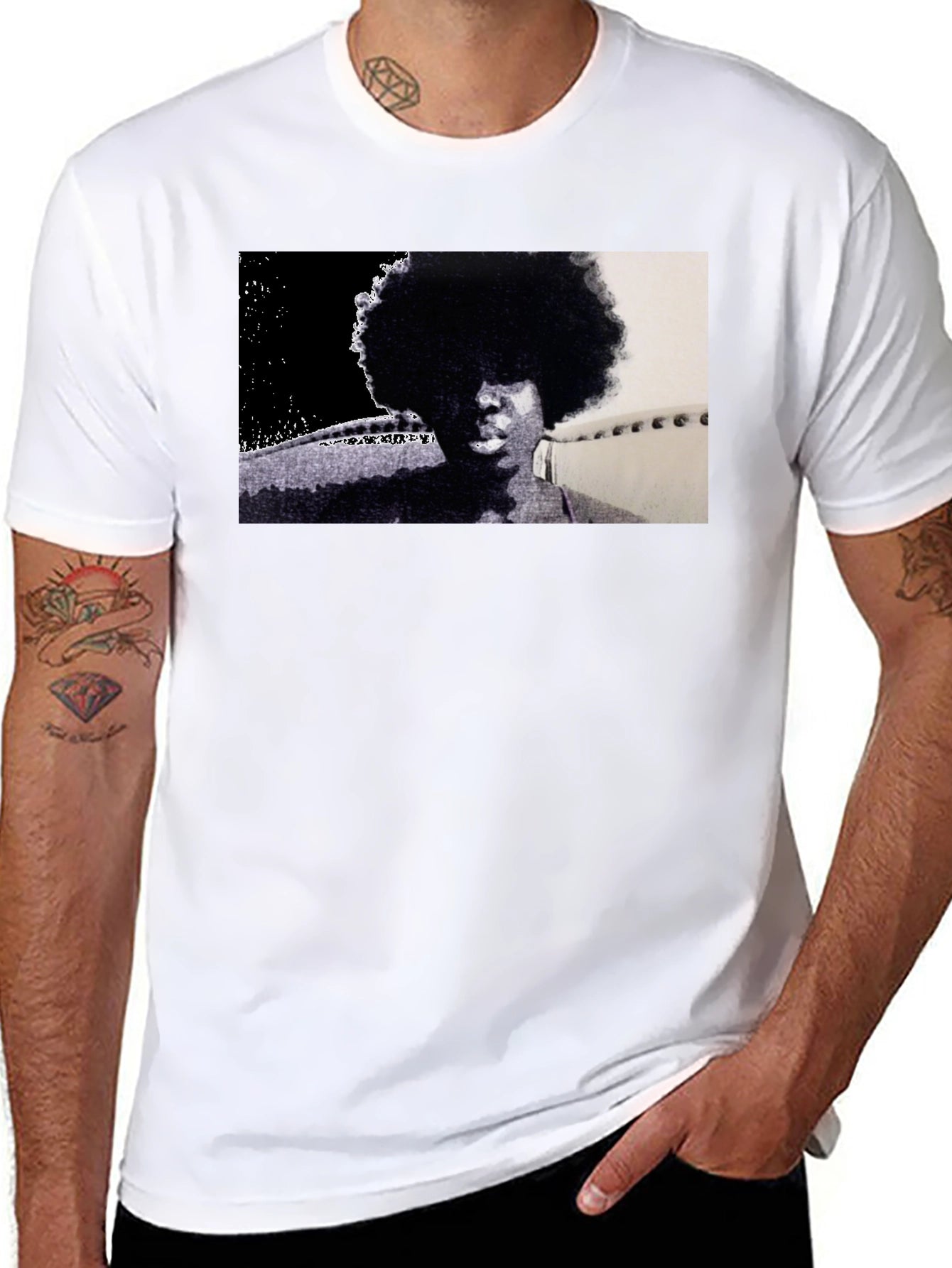 Retro Afro Black T-Shirt