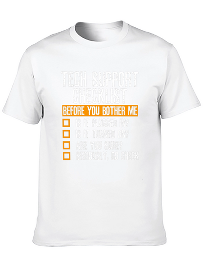 Tech Support Checklist Novelty T-Shirt