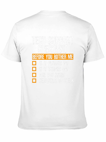 Tech Support Checklist Novelty T-Shirt