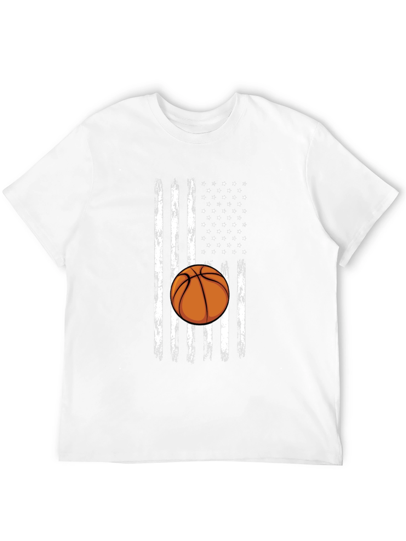 Basketball American Flag Graphic T-Shirt