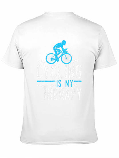 Cycling is My Therapy Mens Graphic Tee