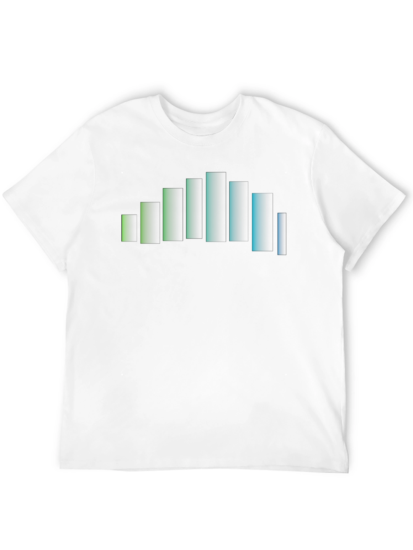 Gradient Bars Graphic Black T-Shirt