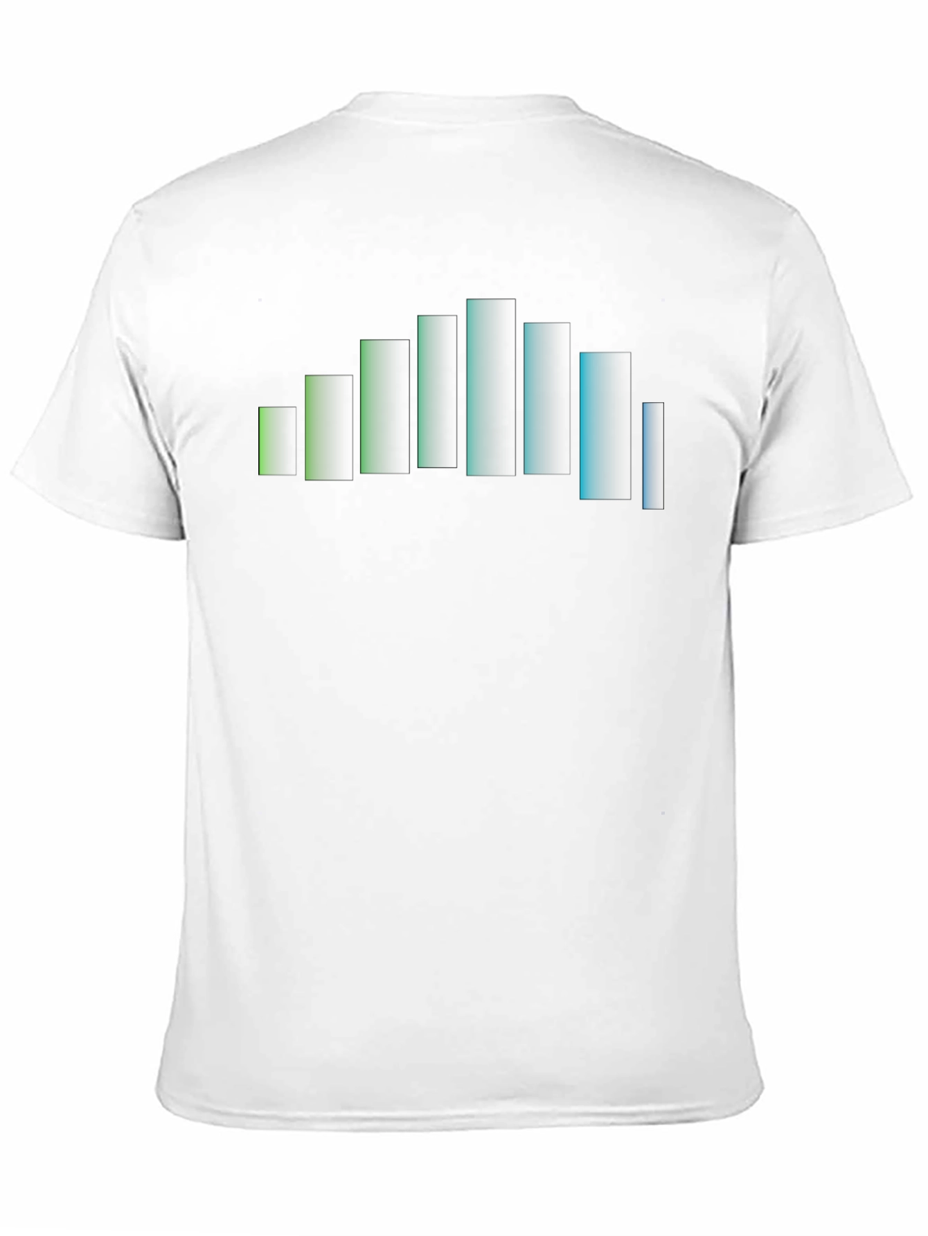 Gradient Bars Graphic Black T-Shirt