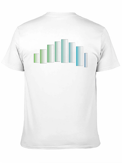 Gradient Bars Graphic Black T-Shirt