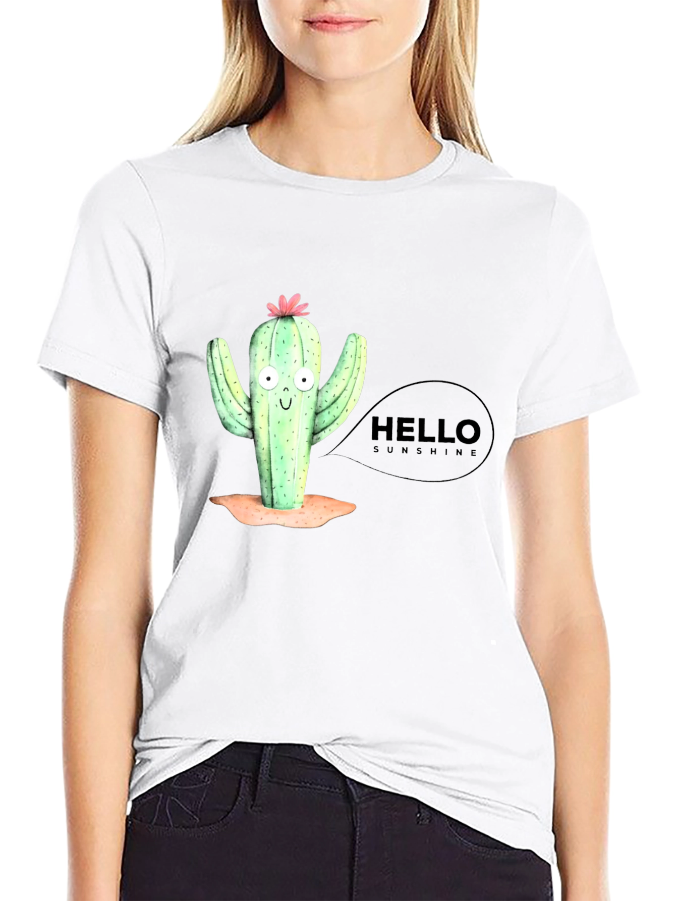 Hello Sunshine Cactus Graphic Tee
