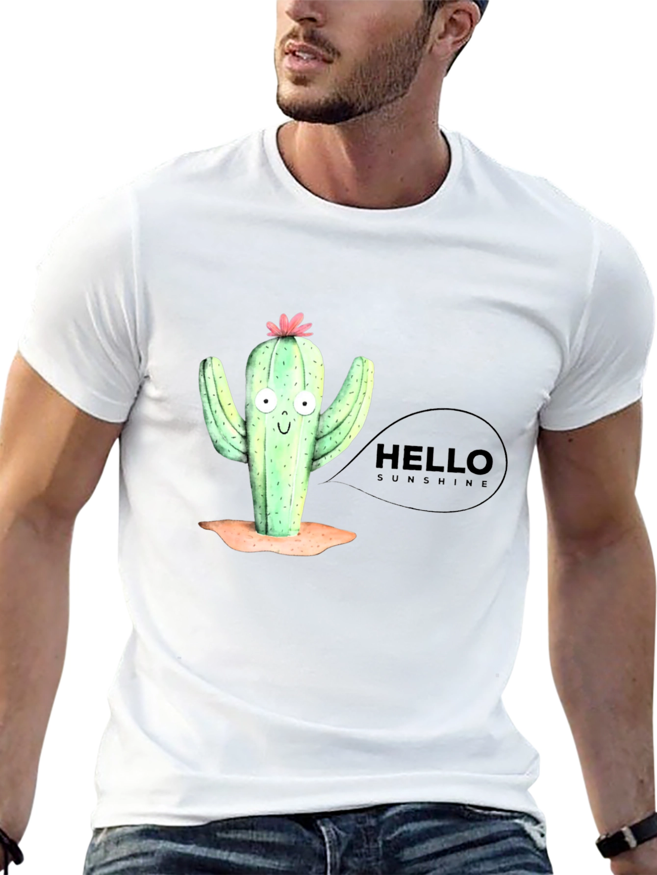Hello Sunshine Cactus Graphic Tee