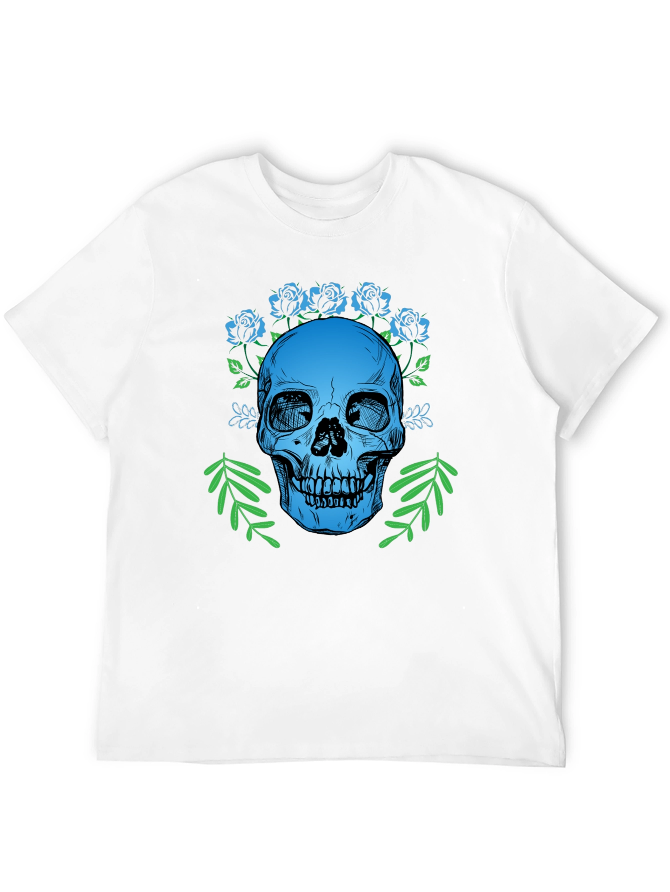 Skull & Roses Graphic T-Shirt - Gothic Style Tee