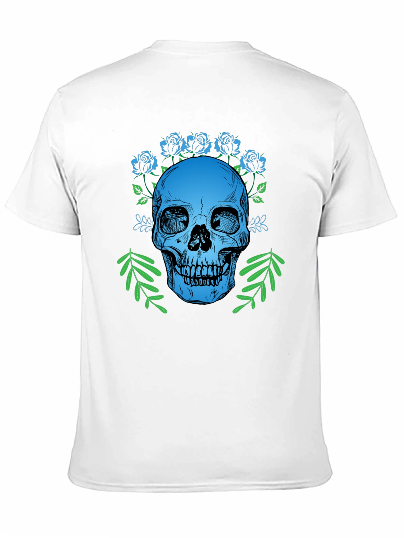 Skull & Roses Graphic T-Shirt - Gothic Style Tee