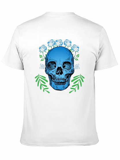 Skull & Roses Graphic T-Shirt - Gothic Style Tee
