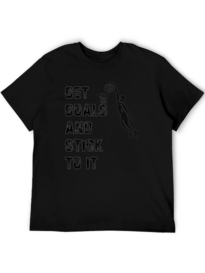 Get Goals T-Shirt: Motivational Basketball Dunk Design