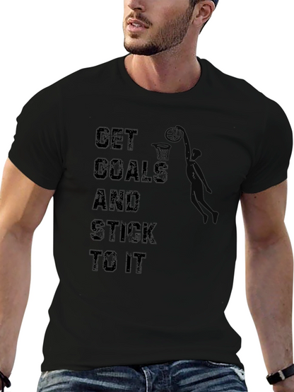 Get Goals T-Shirt: Motivational Basketball Dunk Design