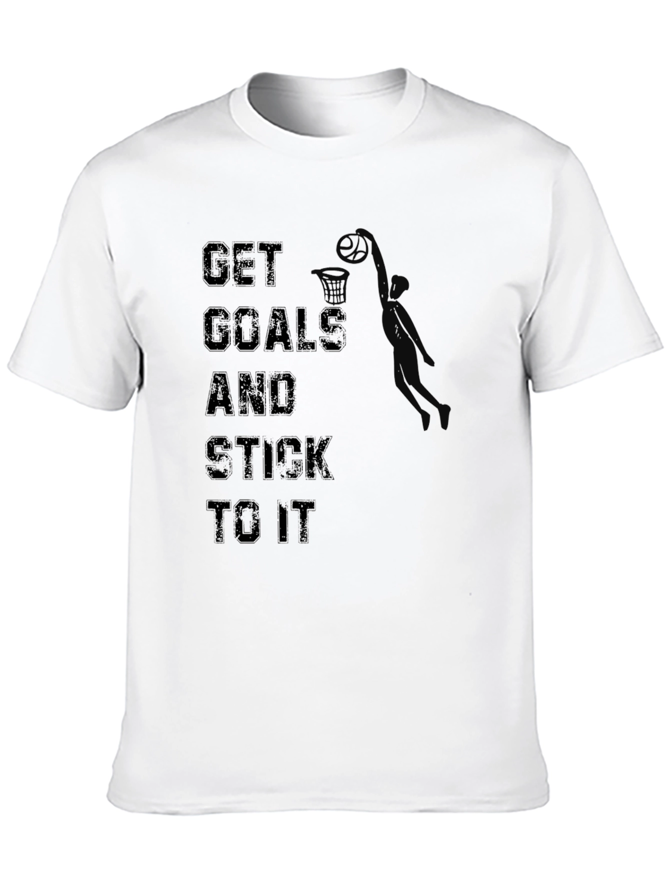 Get Goals T-Shirt: Motivational Basketball Dunk Design