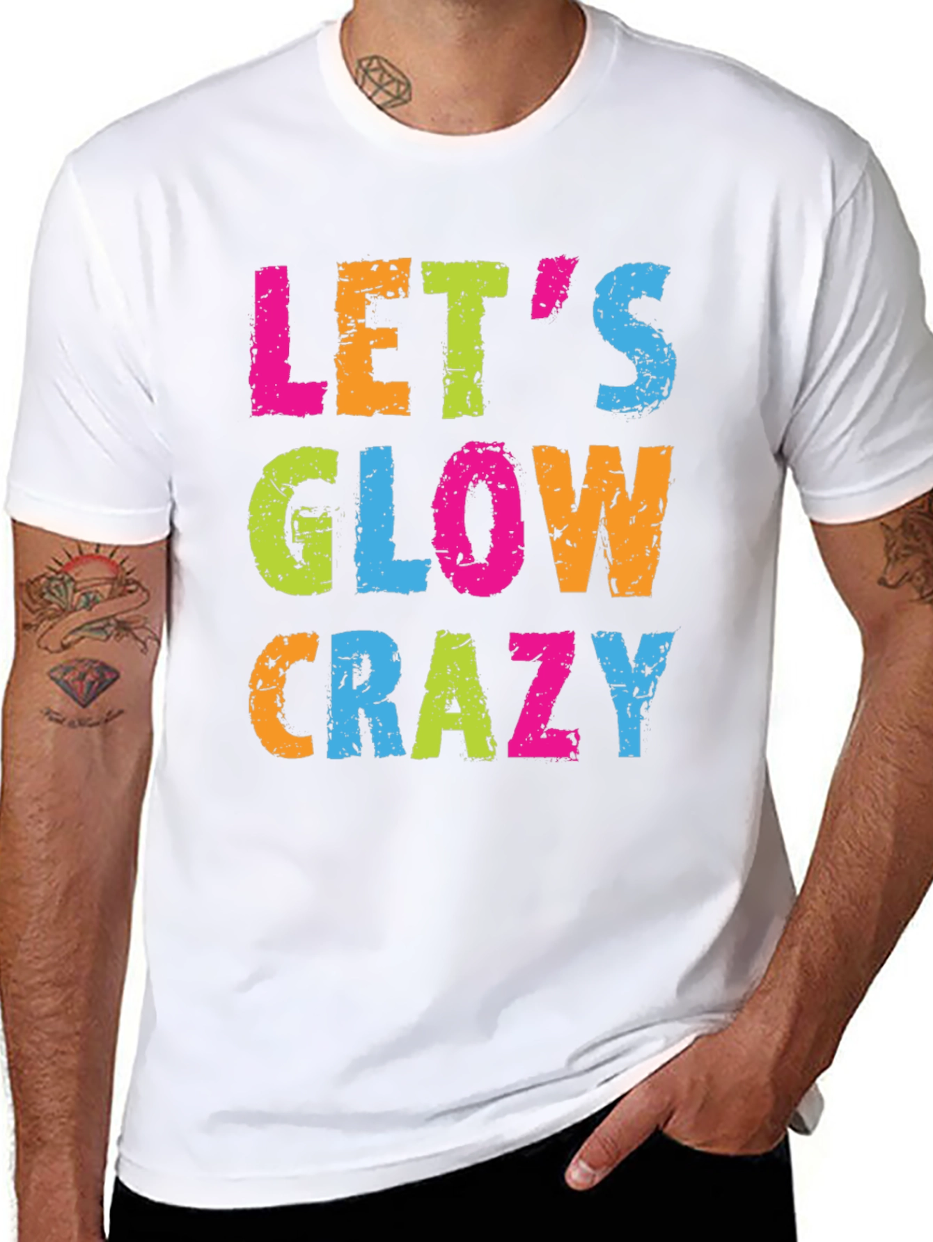 Lets Glow Crazy Black T-Shirt