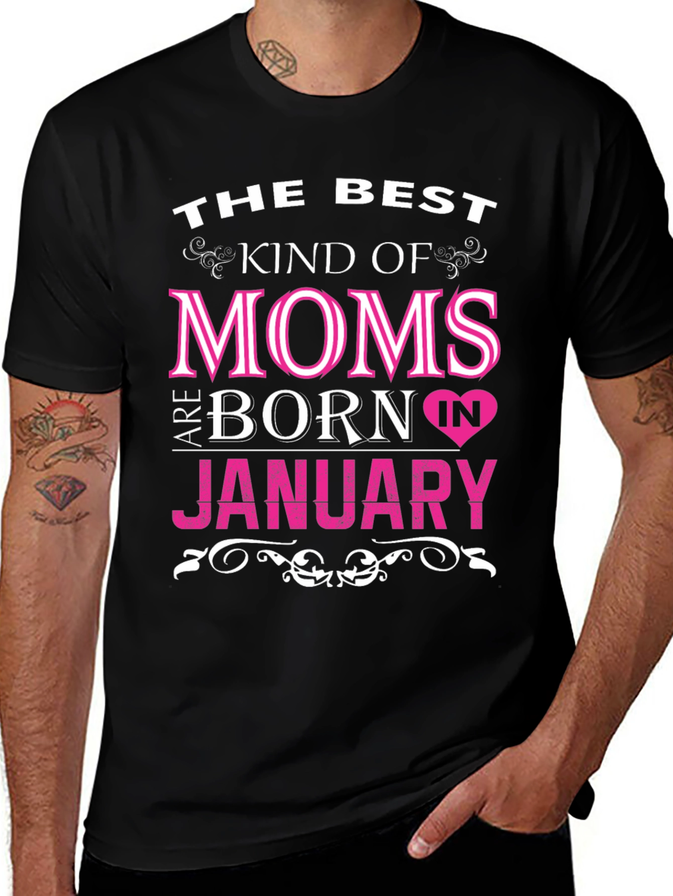 Best Moms Born In January Graphic T-Shirt