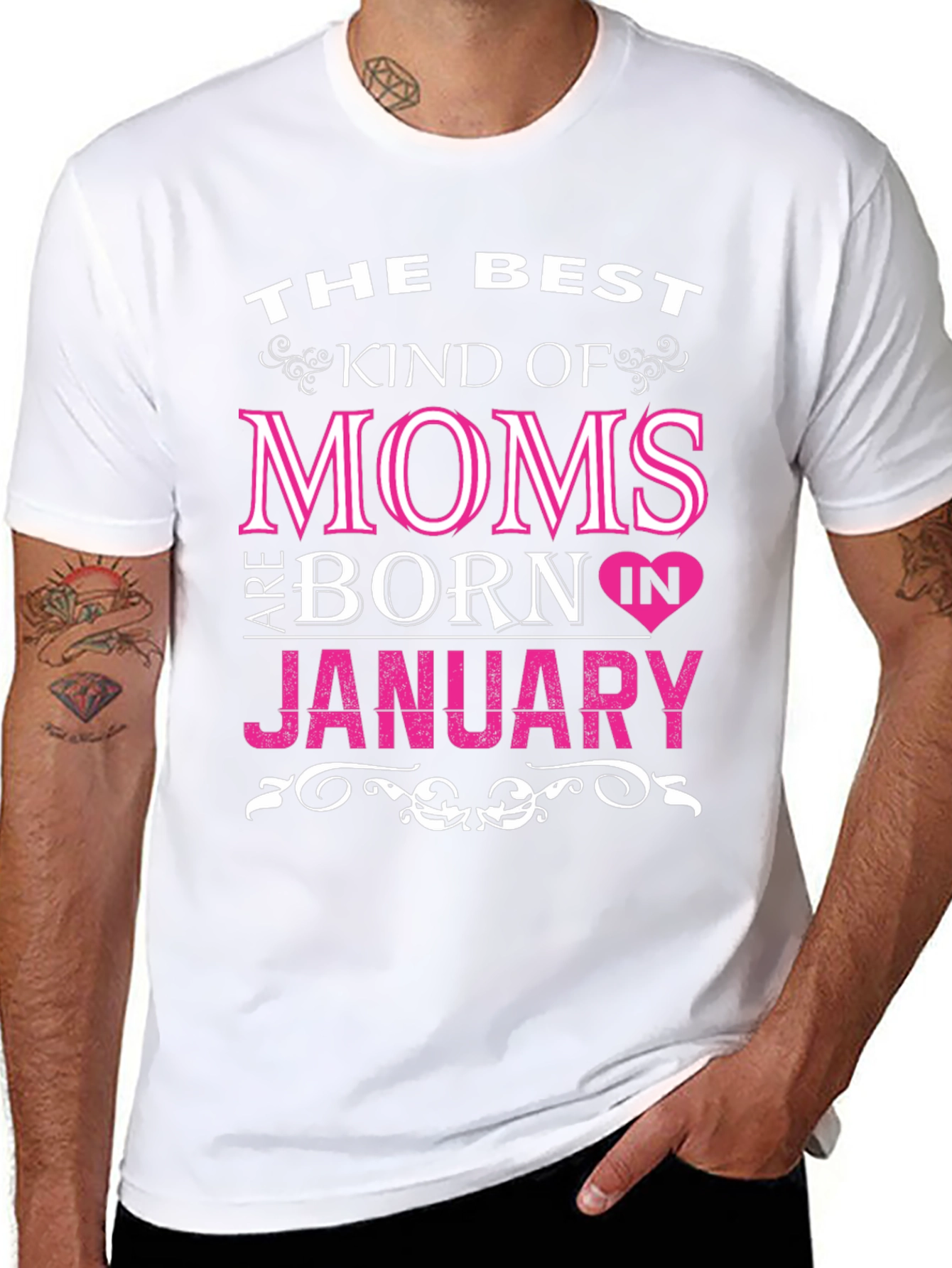 Best Moms Born In January Graphic T-Shirt