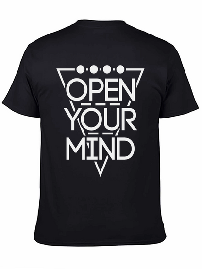 Open Your Mind Graphic T-Shirt - Black Cotton Tee