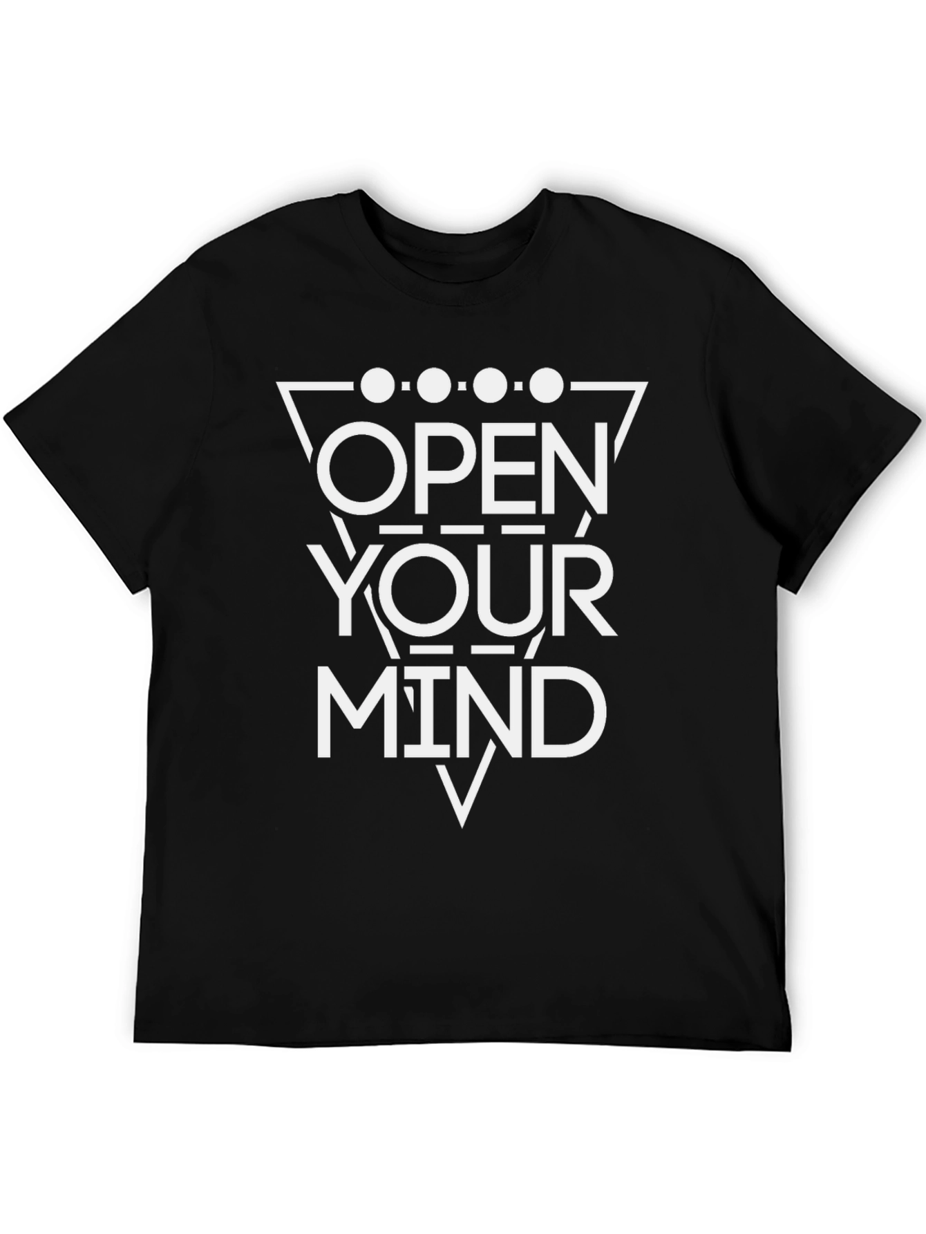 Open Your Mind Graphic T-Shirt - Black Cotton Tee