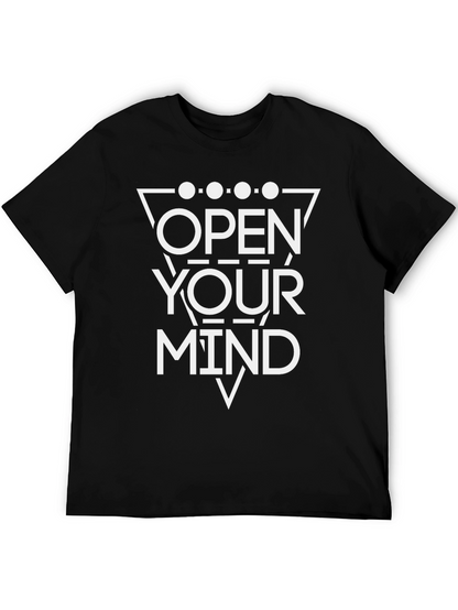 Open Your Mind Graphic T-Shirt - Black Cotton Tee