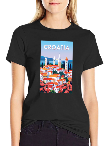 Croatia Travel Poster Graphic T-Shirt