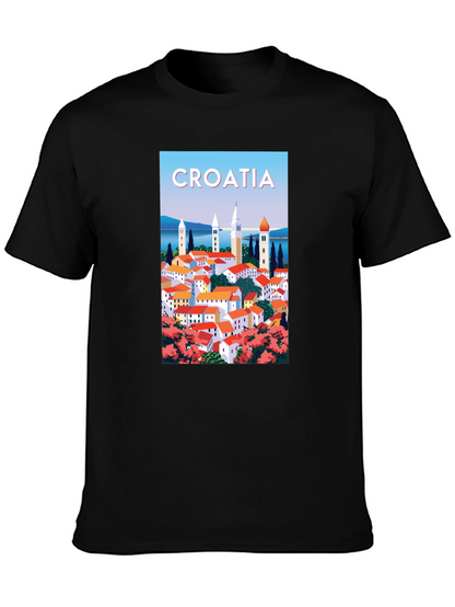 Croatia Travel Poster Graphic T-Shirt