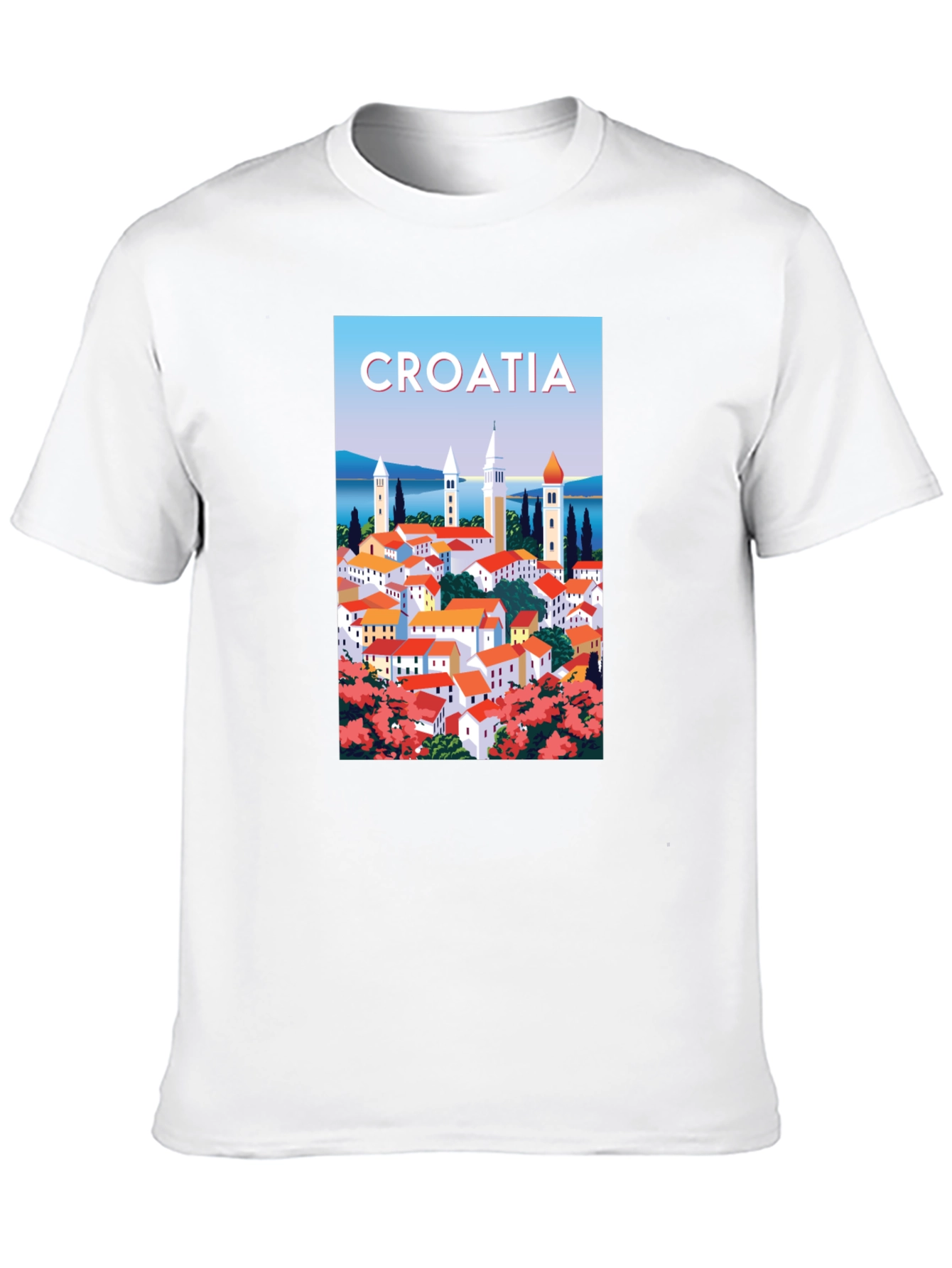 Croatia Travel Poster Graphic T-Shirt