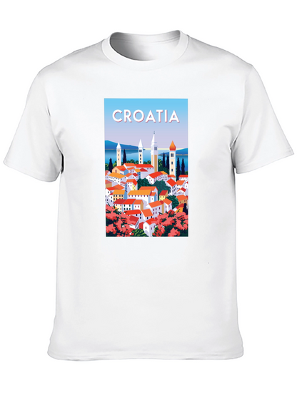 Croatia Travel Poster Graphic T-Shirt