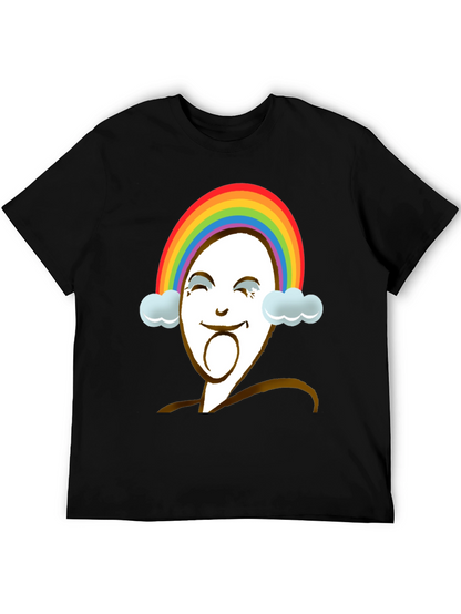 Rainbow Face Graphic Tee - Unique Design