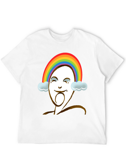 Rainbow Face Graphic Tee - Unique Design