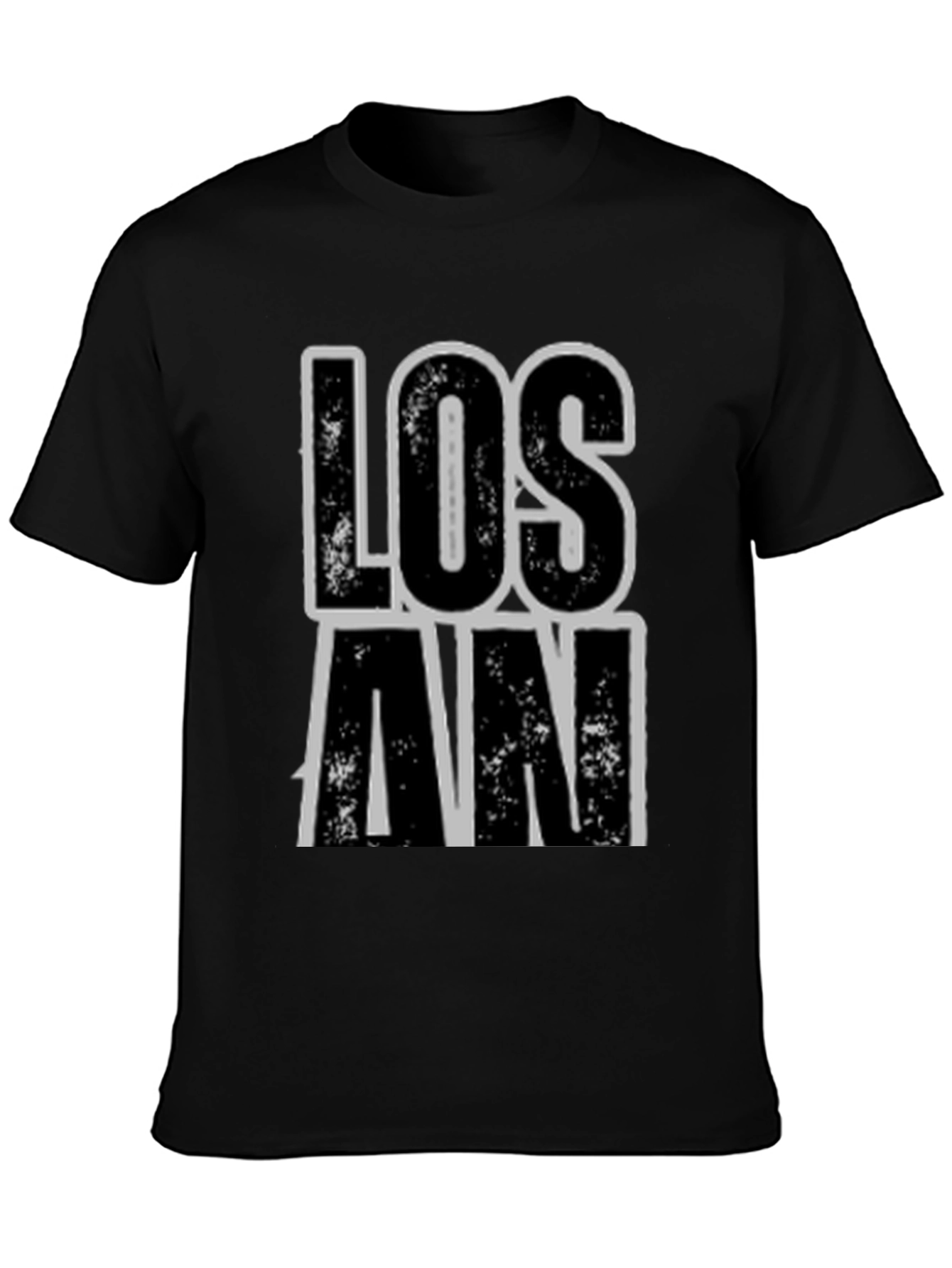 Los An Graphic Print Black T-Shirt