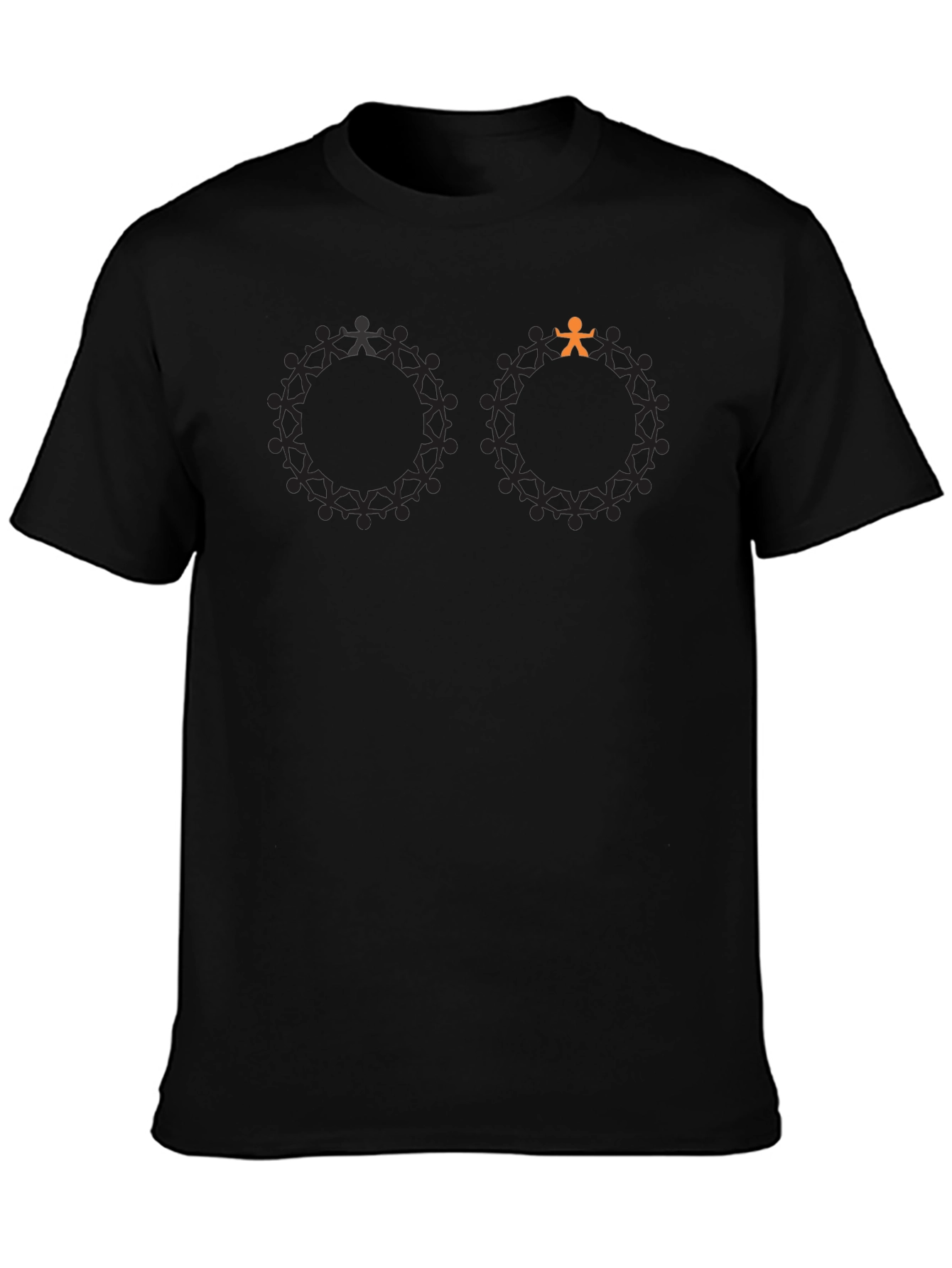 Unique Silhouette People Circle Graphic Tee